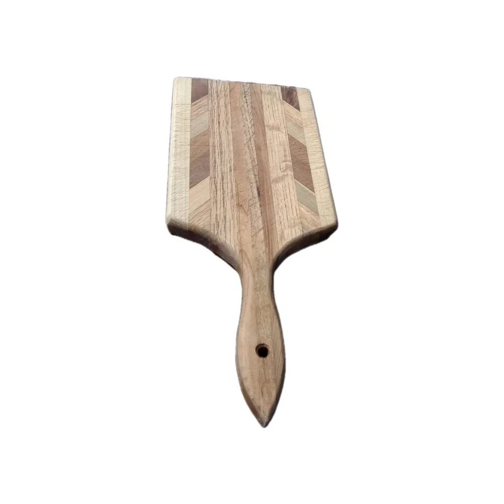 Artisan Handmade Chevron Charcuterie Board - 7x15 Walnut & Maple Inlay  1